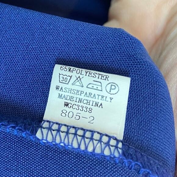 Batwing Chiffon Jumpsuit Retro Style 70s Look XXL Blue Women's Disco Chic - Picture 6 of 12